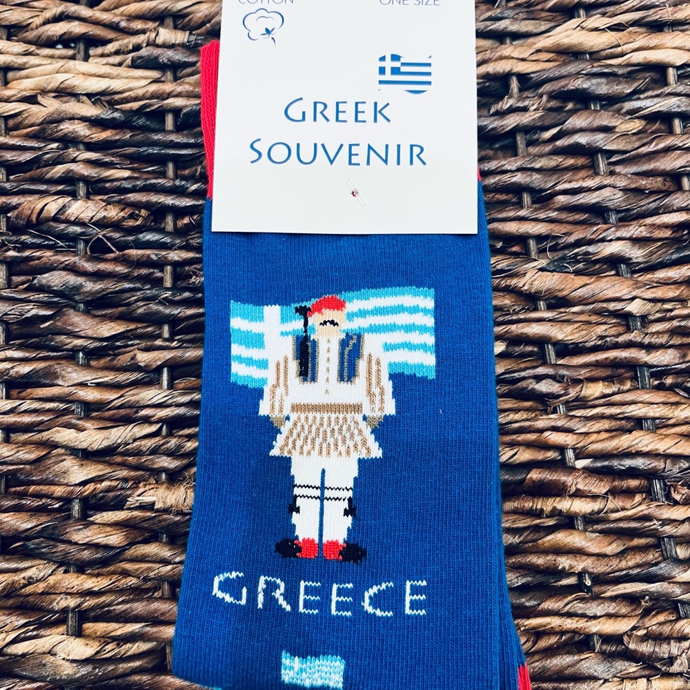Greek Soldier Novelty Socks